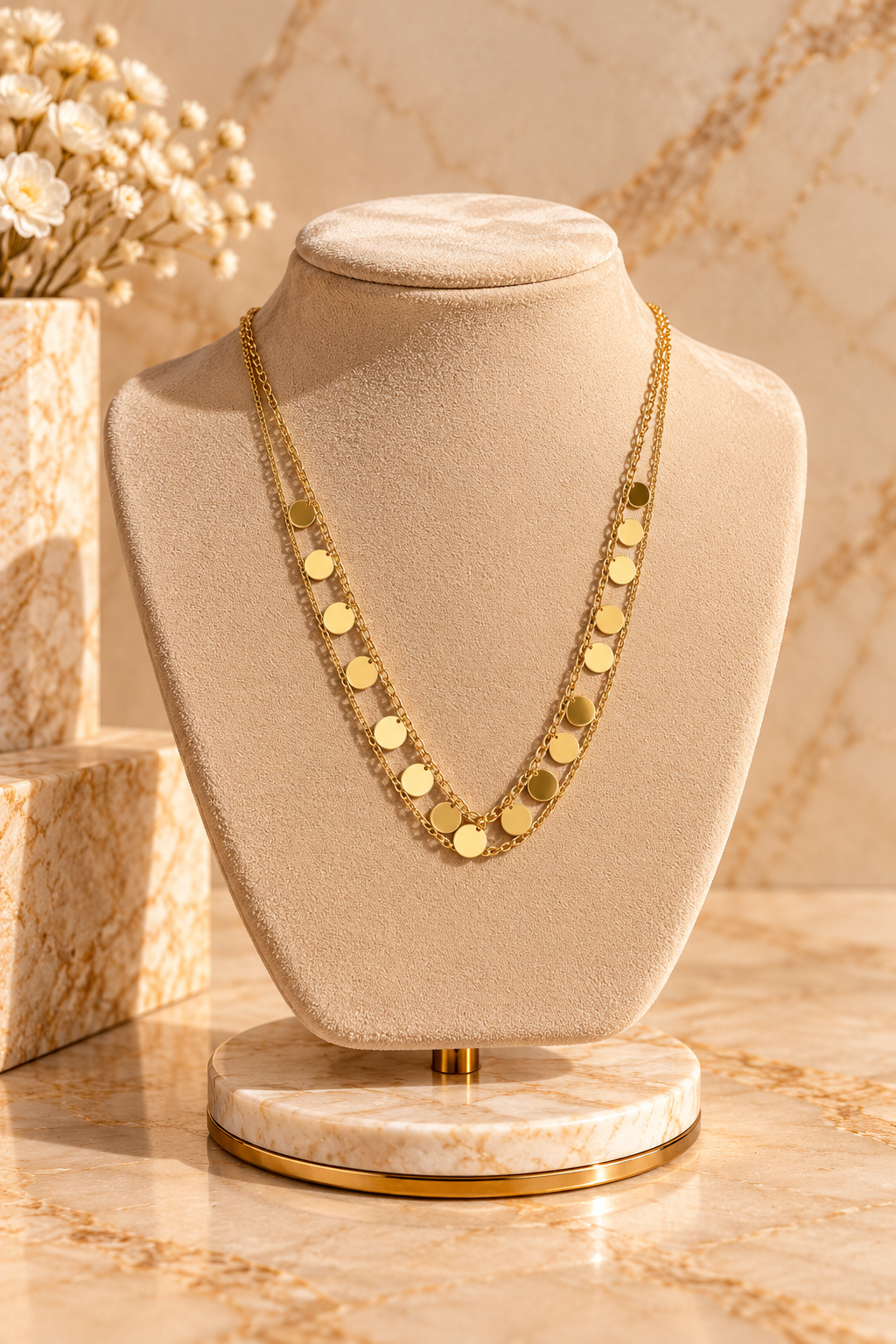 COLLANA DISCHI GOLD