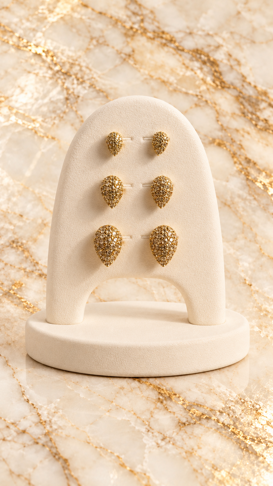 SET GOCCE PAVE' GOLD
